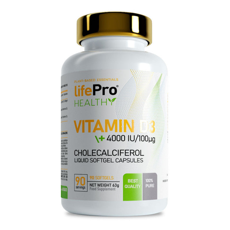 Life Pro Vitamine D3 4000 UI avec Huile d'olive 90 Gélules